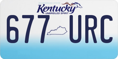 KY license plate 677URC