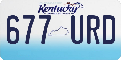 KY license plate 677URD