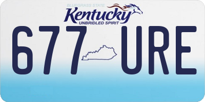KY license plate 677URE