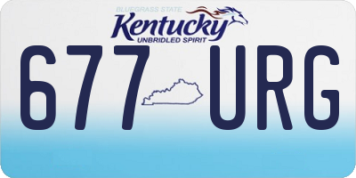 KY license plate 677URG