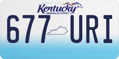 KY license plate 677URI