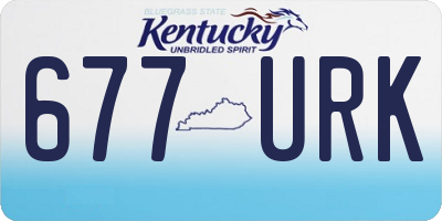 KY license plate 677URK