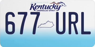 KY license plate 677URL