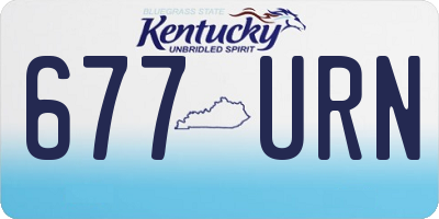KY license plate 677URN