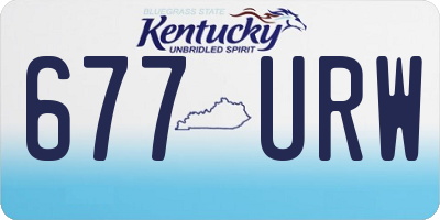 KY license plate 677URW