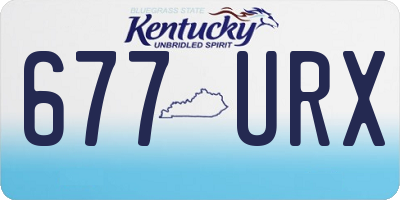 KY license plate 677URX