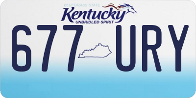 KY license plate 677URY