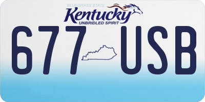 KY license plate 677USB