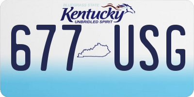 KY license plate 677USG