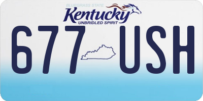 KY license plate 677USH