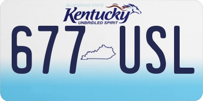 KY license plate 677USL