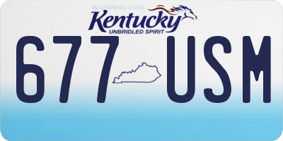 KY license plate 677USM