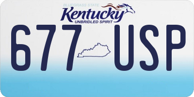 KY license plate 677USP