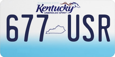 KY license plate 677USR