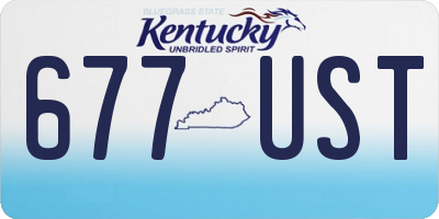 KY license plate 677UST