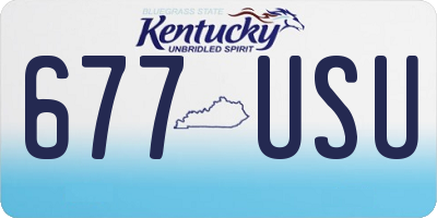 KY license plate 677USU