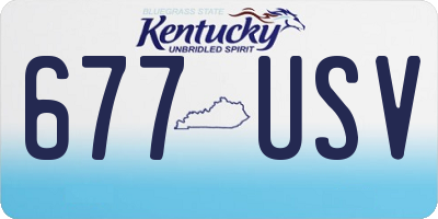 KY license plate 677USV