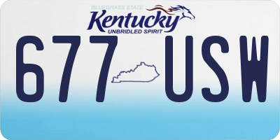 KY license plate 677USW