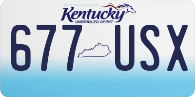 KY license plate 677USX
