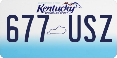KY license plate 677USZ