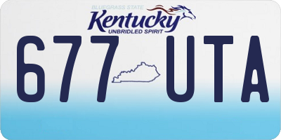 KY license plate 677UTA