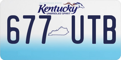 KY license plate 677UTB