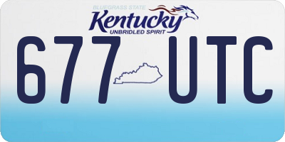 KY license plate 677UTC