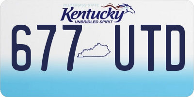 KY license plate 677UTD
