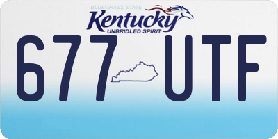 KY license plate 677UTF