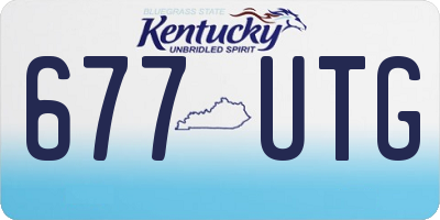 KY license plate 677UTG