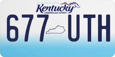 KY license plate 677UTH