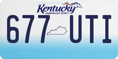 KY license plate 677UTI