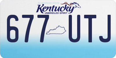 KY license plate 677UTJ