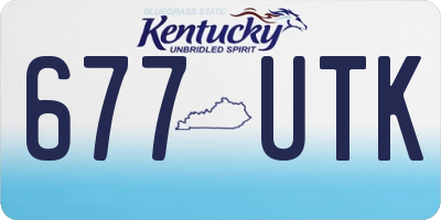 KY license plate 677UTK