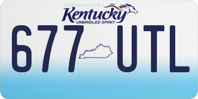 KY license plate 677UTL