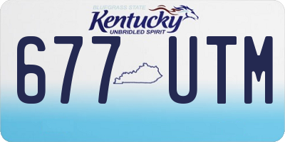 KY license plate 677UTM