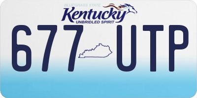 KY license plate 677UTP