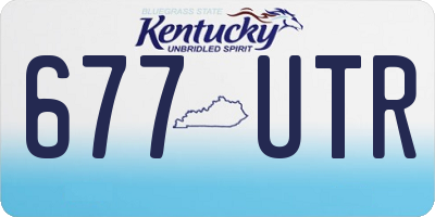 KY license plate 677UTR