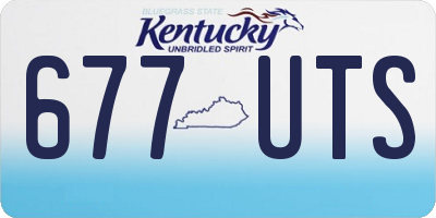 KY license plate 677UTS