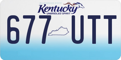 KY license plate 677UTT