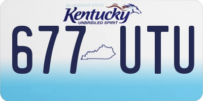 KY license plate 677UTU
