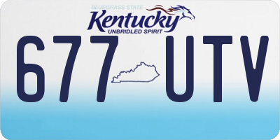 KY license plate 677UTV