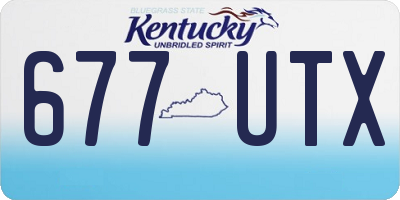 KY license plate 677UTX