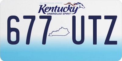 KY license plate 677UTZ