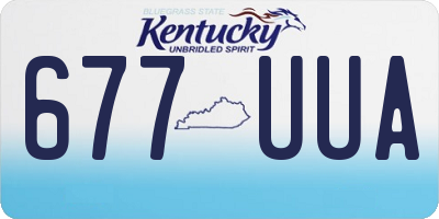 KY license plate 677UUA
