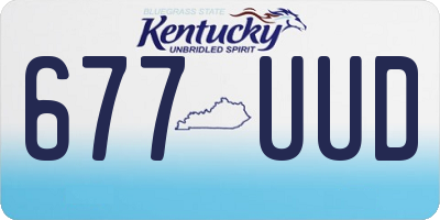 KY license plate 677UUD
