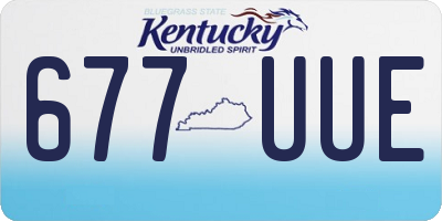KY license plate 677UUE