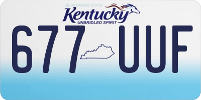 KY license plate 677UUF