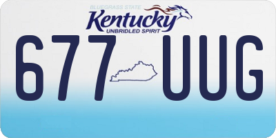 KY license plate 677UUG