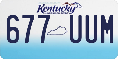 KY license plate 677UUM